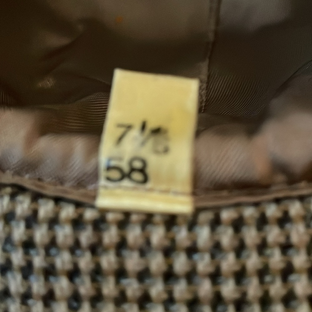 Authentic Burberry Vintage 1940'S Sherlock Holmes Wool Hounds Tooth HAT 7 1/8 - Picture 4 of 6